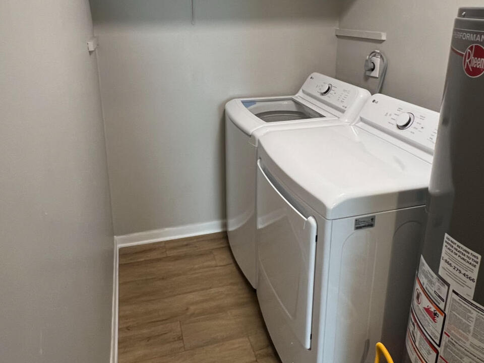 In unit laundry with brand new LG Washer and Dryer.